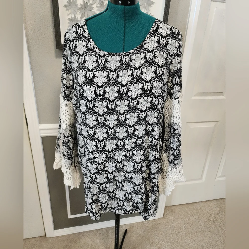 Gorgeous Tunic Length Blouse - Picture 1 of 9